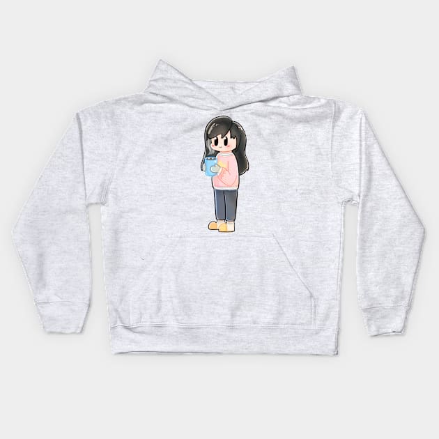 Want some hot chocolate? Kids Hoodie by franzieart